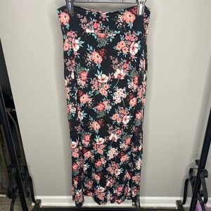Double Split Floral Maxi Skirt